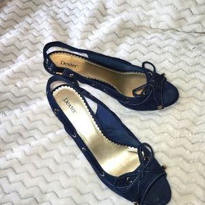 Dexter Blue Suade Slingback-Size 10